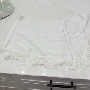 Show Me Your MuMu White Fringe Swim Coverup